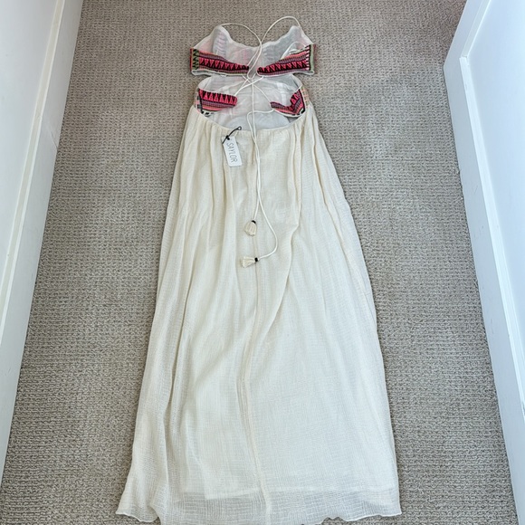 Saylor Summer Boho Print Open Back Tie Maxi - Picture 4 of 6